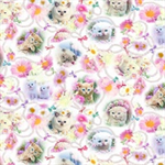 Studio E - Kitty Glitter - Cats Medley, White