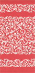 Moda - Rosie Toweling - 16^ Hemmed Edge - Scrolls, Red