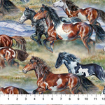 Northcott - Wild and Free - Horse Scenic, Green