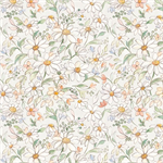 Clothworks - Daisy Field - Packed Floral, Cream