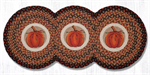 Braided Tablerunner - Harvest Pumpkin, 15^ X 36^ (Tricircle)