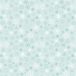 Clothworks - Guess How Much I Love You 2026 Flannel - Snowflakes, Light Teal