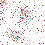 Clothworks - 108^ Laurel Burch Digital - Confetti, White
