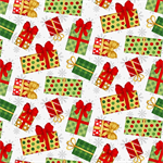 Studio E - Merry Town - Tossed Packages, White