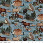 Riley Blake - Whispering Pines - Main Print, Blue