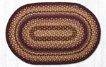 Braided Rug - Black Cherry/Chocolate/Cream, 27^ X 45^ (Oval)