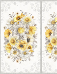 Wilmington Prints - Fields of Gold - 24^ Floral Panel, Multi