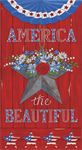 Moda - America The Beautiful - 24^ x 44^ America Panel, Barnwood Red