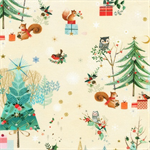 Robert Kaufman - Festive Fauna - Trees & Critters, Natural