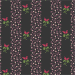 Andover - Dargate Polychromes - Flower Stripe, Black