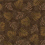P & B Textiles - Fablewood - Tonal Foliage, Dark Brown