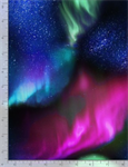 Timeless Treasures - Aurora - Aurora Sky, Night
