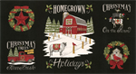 Moda - Homegrown Holidays - 24^ Farm Panel, Farm Black