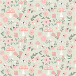 3 Wishes - Flannel - Baby In Bloom - Butterflies & Blooms, Green