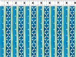 Clothworks - Tangier - Reapeating Stripe, Dark Blue