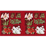 Clothworks - Holidays Remembered - 24^ Panel, Dark Brick