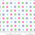 Moda - Flower Sacks - Flowers in a Circle, White