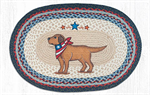 Braided Rug - Yellow Lab, 20^ X 30^ (Oval)