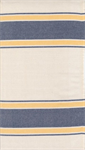 Moda - Summer Solstice Toweling - 18^ Hemmed Edge - Stripe, Canary/Nautical Blue