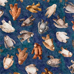 Quilting Treasures - Bigfoot - Bigfoot Toss, Navy
