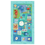 Clothworks - Sanibel - 24^ Sea Life Panel, Multi