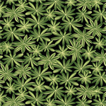 Benartex - A Wildflower Meadow - Lupine Leaves, Black