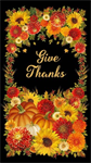 Timeless Treasures - Give Thanks - 24^ Give Thanks Panel, Black