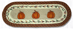 Braided Tablerunner - Harvest Pumpkin, 13^ X 36^ (Oval)