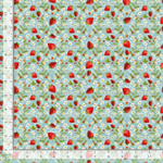 Timeless Treasures - Berry Sweet - Strawberries & Flowers, Blue