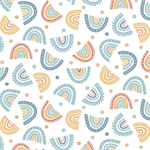 Henry Glass - Boho Buddies - Rainbows, White