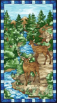 Studio E - Mosaic Forest - 24^ Deer Panel, Multi