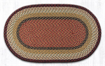 Braided Rug - Burgundy/Mustard, 3' X 5' (Oval)