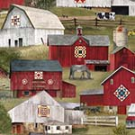 Elizabeth Studio - Headin' Home - Barns with Quilts, Multi