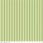Riley Blake - Hydrangeas in the Garden - Stripes, Green Pearl
