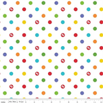 Riley Blake - Fisher Price - Dots, White