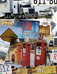 Timeless Treasures - Cars - Route 66 Collage, Multi