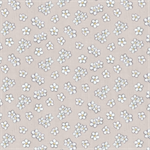 Lumin Fabrics - Sweet Honey Bee - White Floral Toss, Light Gray