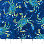 Northcott - Atlantic Coast - Crabs, Navy