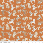 Riley Blake - Leo & Savannah - Animal Toss, Orange