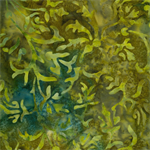 P & B Textiles - Kaleidoscope Batiks - Vines, Green