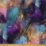 Hoffman California - Midnight Flora - Abstract Watercolor, Jewel