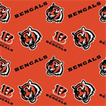 Fabric Traditions - NFL Fleece - Cinncinnati Bengals, Orange