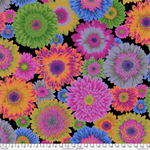 Free Spirit - Kaffe Fassett Collective Aug 2026 - Gerbera Daisies, Dark