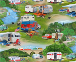 Elizabeth Studio - Vintage Trailers - Camping Scenes, Multi