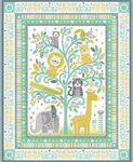 Makower - Baby Safari - 36^ Baby Safari Panel, Teal