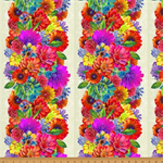 Hoffman California - Bloom! - Flower Stripes, Summer/Orange