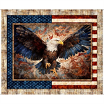 Quilting Treasures - 1776 - 36^ American Eagle Panel, Multi
