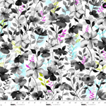Studio E - Sweet Licorice - Watercolor Floral, White