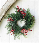 Candle Ring - Red Cedar with Berries 10.5^