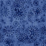 Quilting Treasures - American Spirit - Star Paisley Toss, Blue